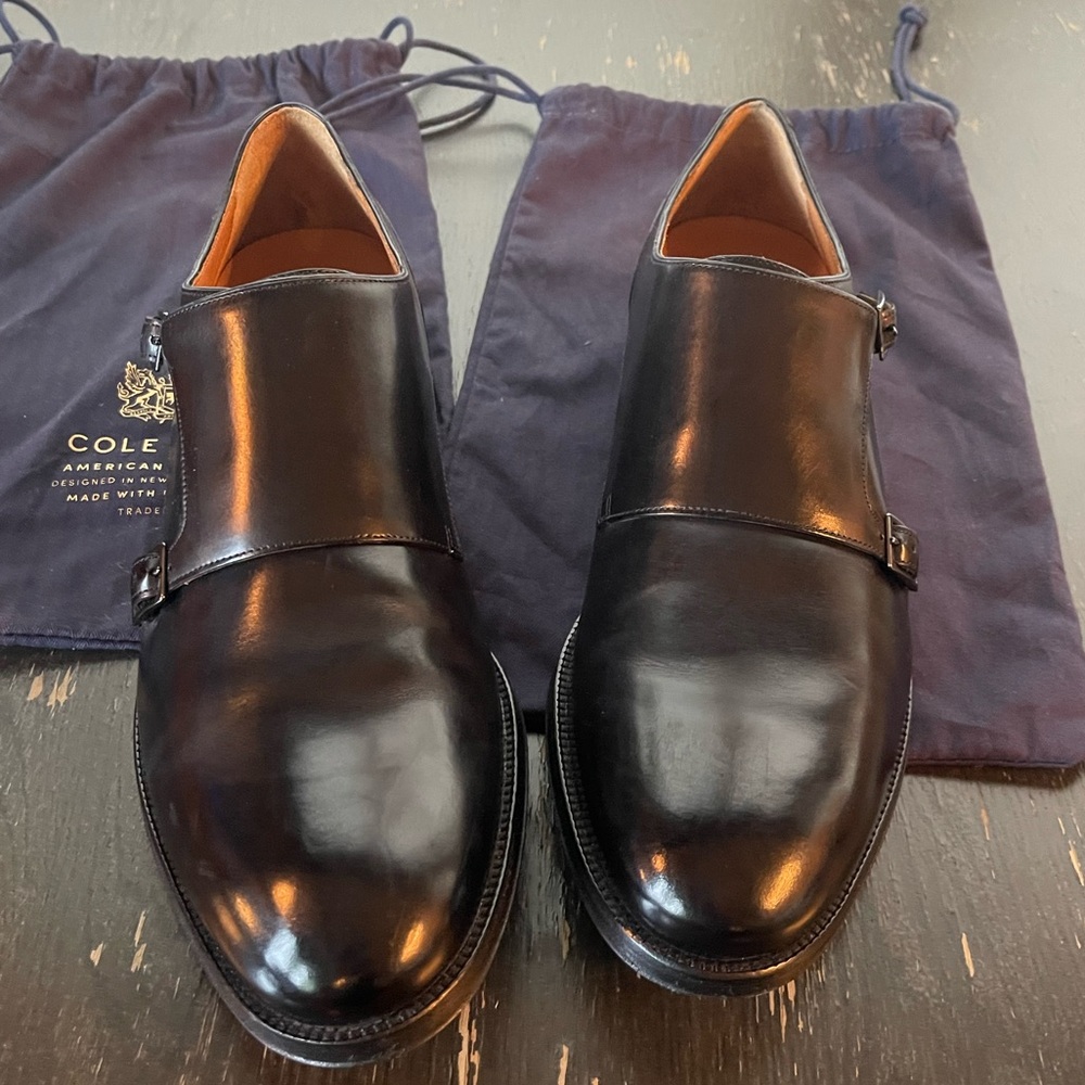 Cole Haan Men's Premium Monk Strap Shoes - Size 10.5D